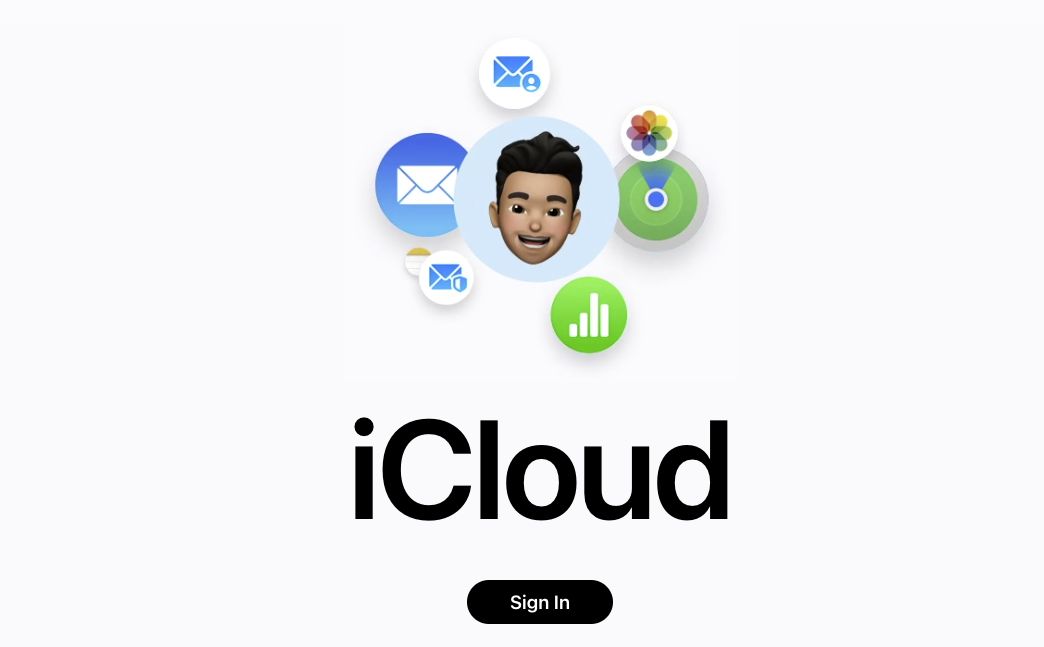 Icloud sign-in page