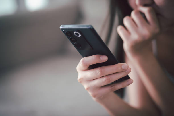 Female using phone